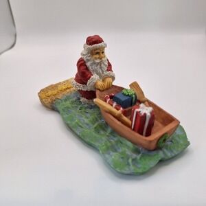 Vintage Cape Shore Santa With‎ Boat of Presents Launching Into Ocean Figurine
